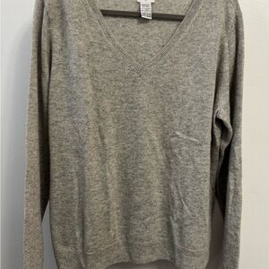 Jaclyn Smith 100% Cashmere Sweater in Gray from HSN Like New XL